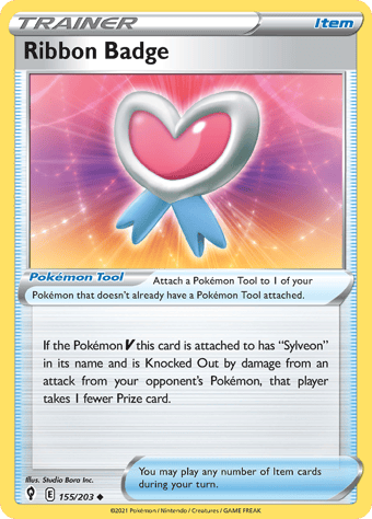 Ribbon Badge Evolving Skies Pokemon Card