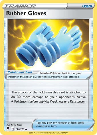 Rubber Gloves Evolving Skies Pokemon Card
