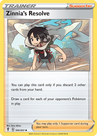 Zinnia’s Resolve Evolving Skies Pokemon Card