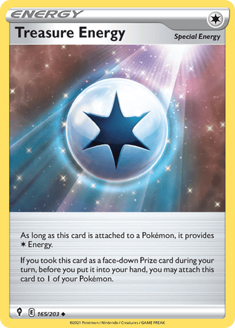 Treasure Energy Evolving Skies Pokemon Card
