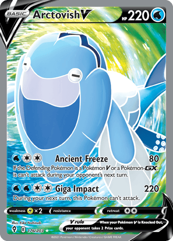 Arctovish V Evolving Skies Pokemon Card