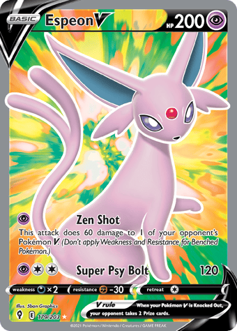 Espeon V Evolving Skies Pokemon Card