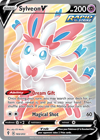 Sylveon V Evolving Skies Pokemon Card