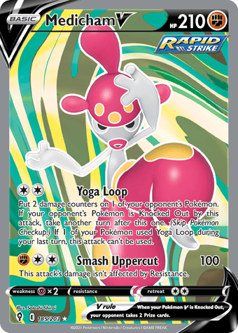 Medicham V Evolving Skies Pokemon Card