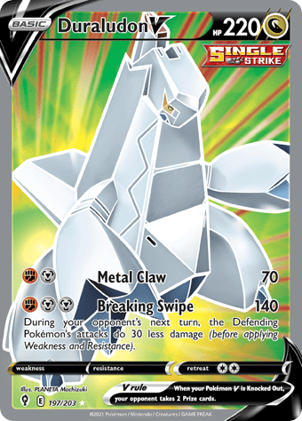 Duraludon V Evolving Skies Pokemon Card
