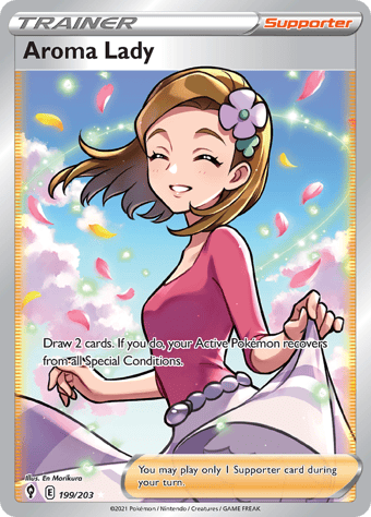 Aroma Lady Evolving Skies Pokemon Card