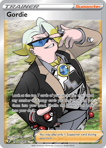 Gordie Evolving Skies Pokemon Card