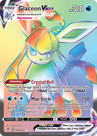 Glaceon VMAX Evolving Skies Pokemon Card