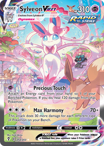 Sylveon VMAX Evolving Skies Pokemon Card