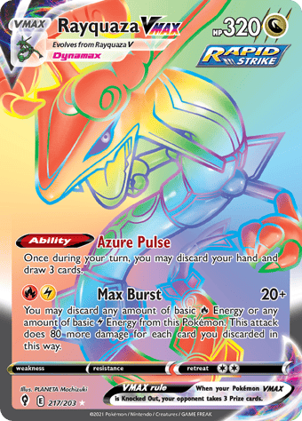 Rayquaza VMAX Evolving Skies Pokemon Card