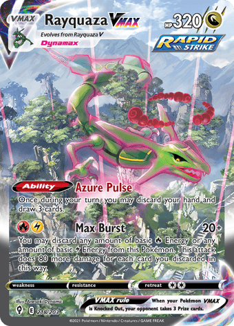 Rayquaza VMAX Evolving Skies Pokemon Card