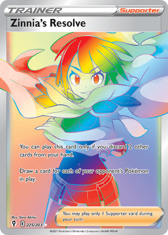 Zinnia's Resolve Evolving Skies Pokemon Card
