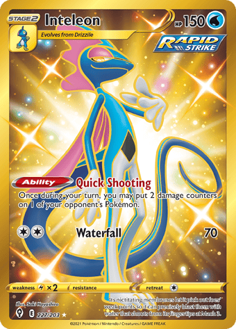 Inteleon Evolving Skies Pokemon Card