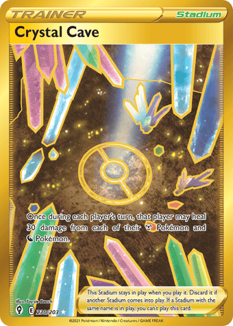 Crystal Cave Evolving Skies Pokemon Card