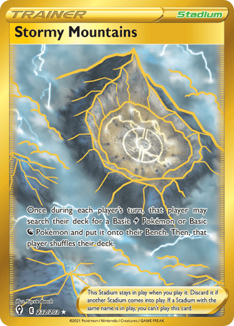 Stormy Mountains Evolving Skies Pokemon Card