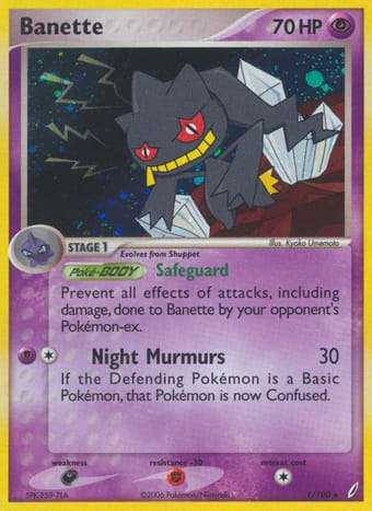 Banette EX Crystal Guardians Pokemon Card