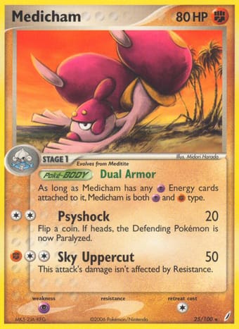 Medicham EX Crystal Guardians Pokemon Card