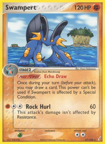 Swampert EX Crystal Guardians Pokemon Card