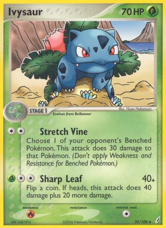 Ivysaur EX Crystal Guardians Pokemon Card