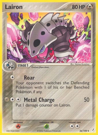 Lairon EX Crystal Guardians Pokemon Card