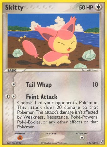 Skitty EX Crystal Guardians Pokemon Card