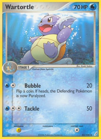 Wartortle EX Crystal Guardians Pokemon Card