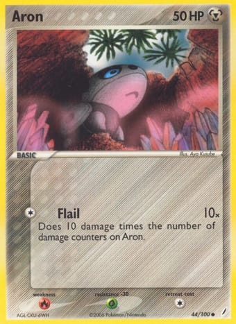Aron EX Crystal Guardians Pokemon Card