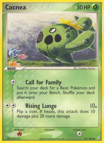 Cacnea EX Crystal Guardians Pokemon Card