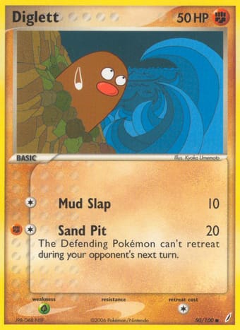 Diglett EX Crystal Guardians Pokemon Card