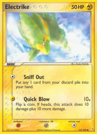 Electrike EX Crystal Guardians Pokemon Card