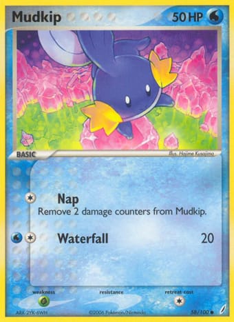 Mudkip EX Crystal Guardians Pokemon Card