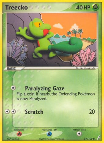 Treecko EX Crystal Guardians Pokemon Card