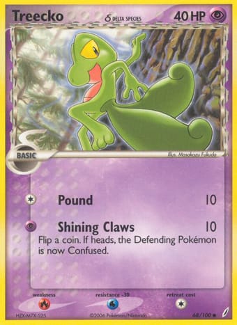 Treecko δ EX Crystal Guardians Pokemon Card