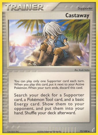 Castaway EX Crystal Guardians Pokemon Card