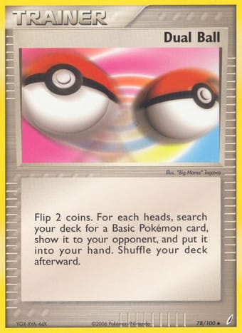 Dual Ball EX Crystal Guardians Pokemon Card