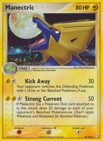 Manectric EX Crystal Guardians Pokemon Card