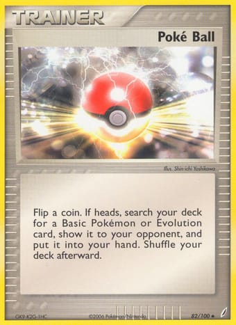 Poke Ball EX Crystal Guardians Pokemon Card