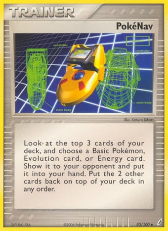 PokeNav EX Crystal Guardians Pokemon Card
