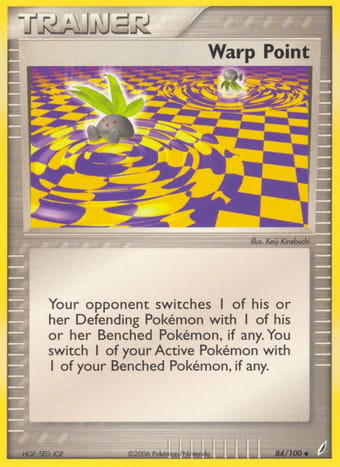 Warp Point EX Crystal Guardians Pokemon Card