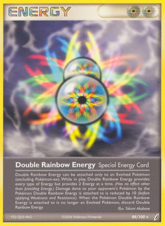 Double Rainbow Energy EX Crystal Guardians Pokemon Card