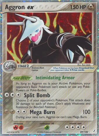 Aggron ex EX Crystal Guardians Pokemon Card