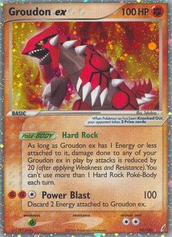 Groudon ex EX Crystal Guardians Pokemon Card