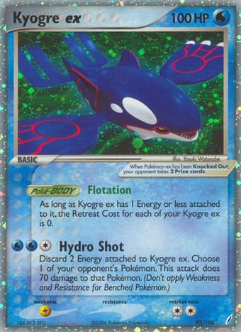 Kyogre ex EX Crystal Guardians Pokemon Card