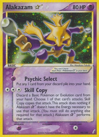 Alakazam Star EX Crystal Guardians Pokemon Card