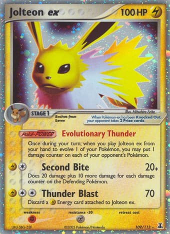 Jolteon ex EX Delta Species Pokemon Card