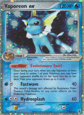 Vaporeon ex EX Delta Species Pokemon Card