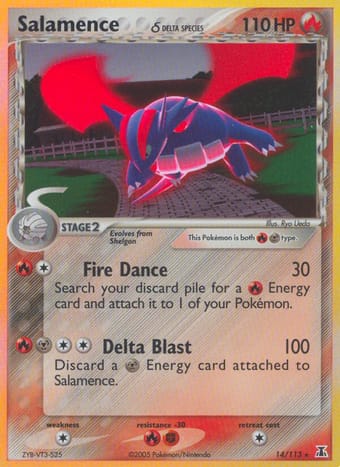 Salamence δ EX Delta Species Pokemon Card