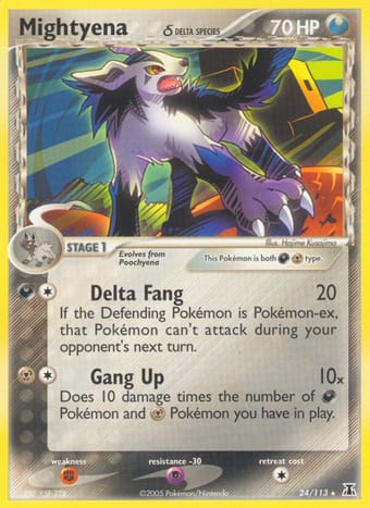 Mightyena δ EX Delta Species Pokemon Card
