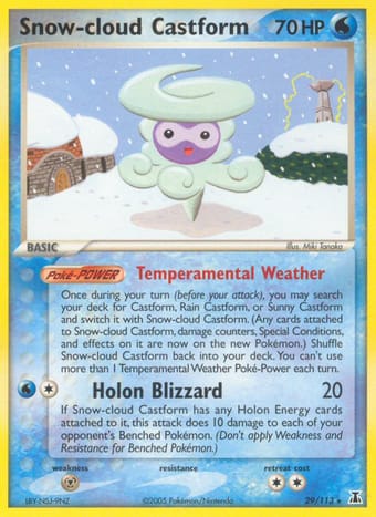 Snow-cloud Castform EX Delta Species Pokemon Card