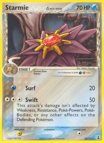 Starmie δ EX Delta Species Pokemon Card